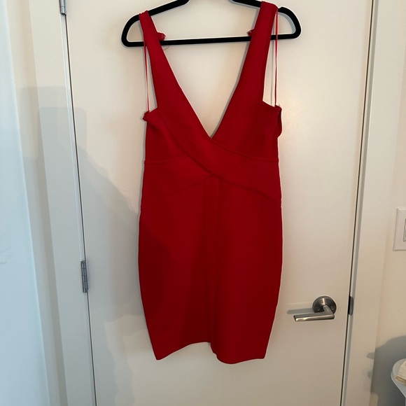 Guess bodycon bandage dress red illusion - Picture 2 of 2